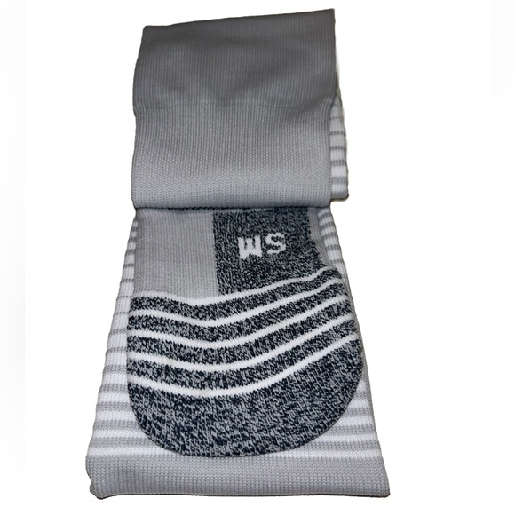 Adidas Team Speed OTC Soccer Socks 1 Pair Youth 13C-4Y Gray & White w Logo NEW! - Picture 8 of 11